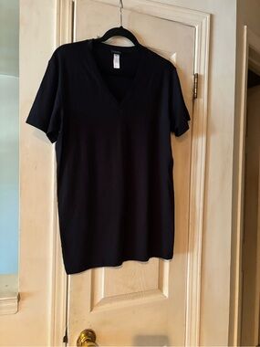 Hanro Black V-Neck Short Sleeve Men's Tee